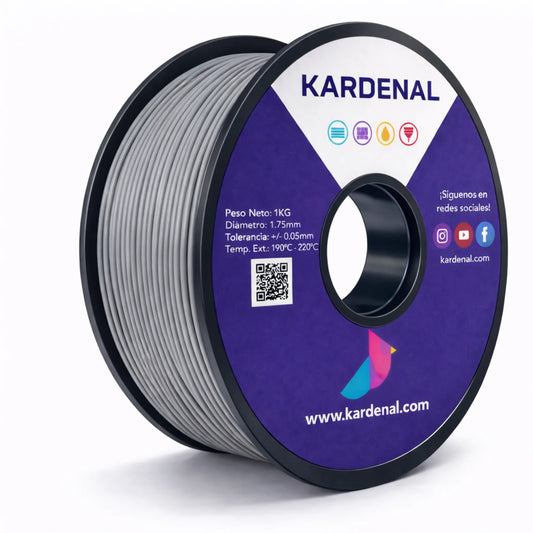 Filamento PLA 1.75mm 1kg - Plateado